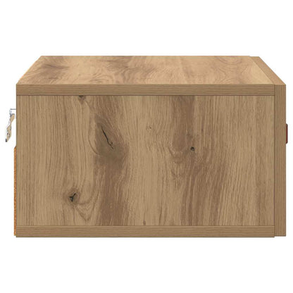 vidaXL Wandmontiertes Nachttischchen Artisan-Eiche 35 x 35 x 20 cm
