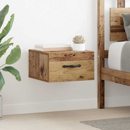 vidaXL Nachttisch mit Schubladen Altholz 35 x 35 x 20 cm Holzwerkstoff