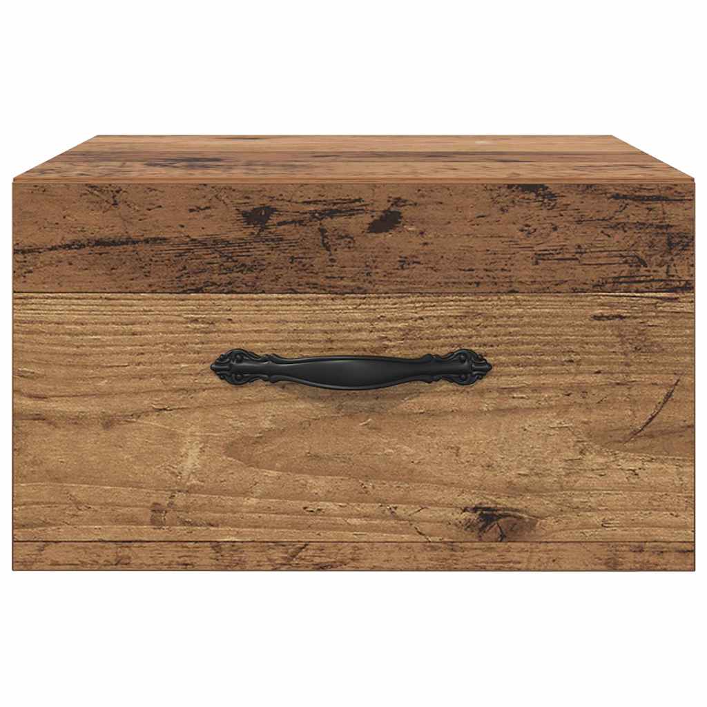 vidaXL Nachttisch mit Schubladen Altholz 35 x 35 x 20 cm Holzwerkstoff