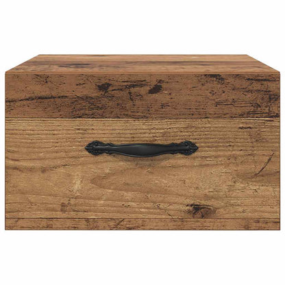 vidaXL Nachttisch mit Schubladen Altholz 35 x 35 x 20 cm Holzwerkstoff