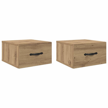 vidaXL Nachttisch 2 pcs Artisan-Eiche 35 x 35 x 20 cm Holzwerkstoff