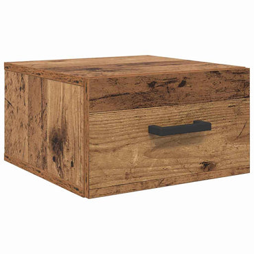 vidaXL Nachttisch mit Schubladen Altholz 35 x 35 x 20 cm Holzwerkstoff