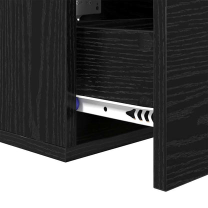 vidaXL Nachttisch 2 pcs Schwarz Eichen-Optik 35 x 35 x 20 cm