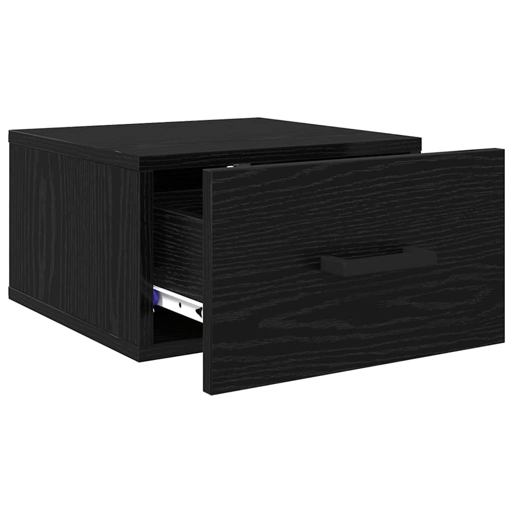 vidaXL Nachttisch 2 pcs Schwarz Eichen-Optik 35 x 35 x 20 cm