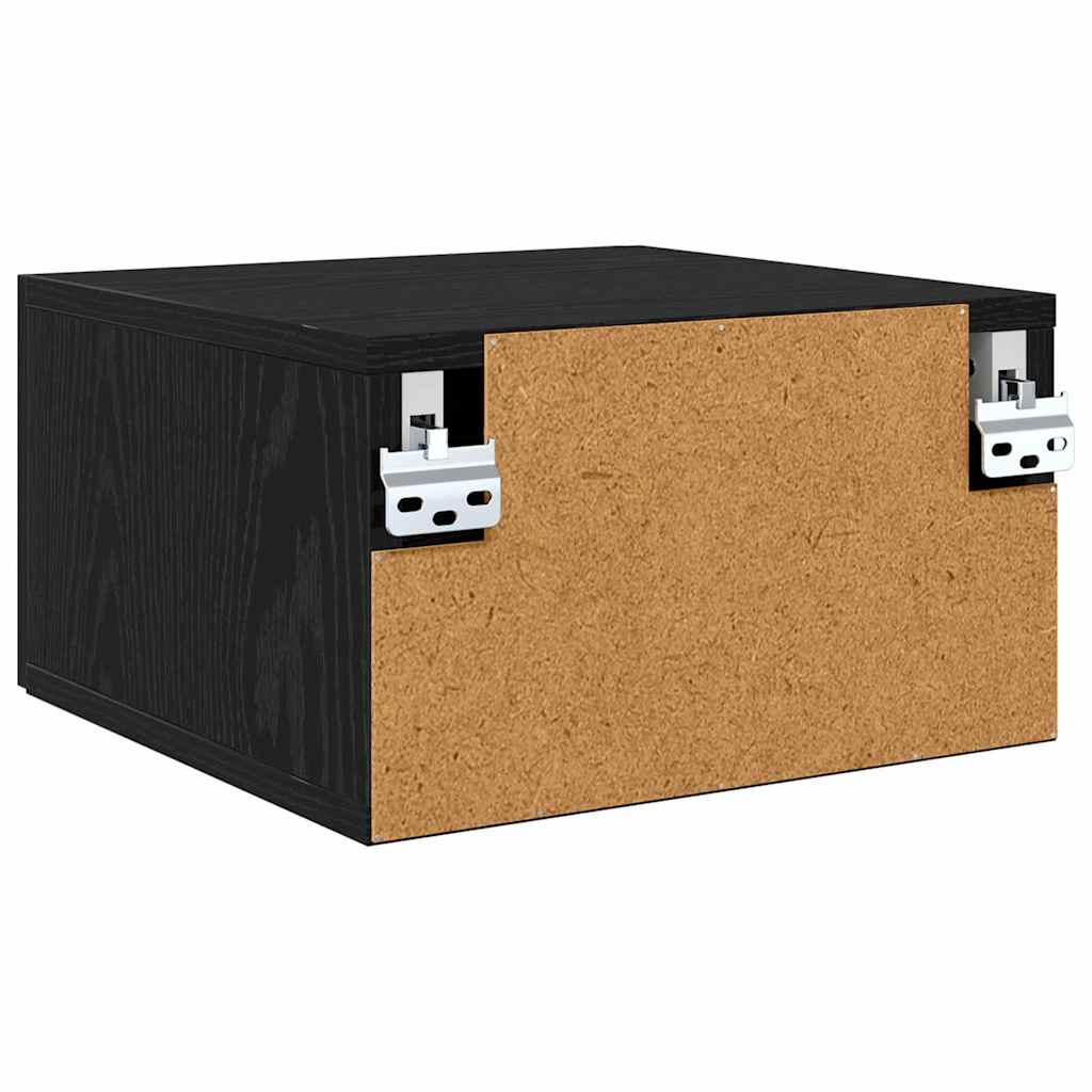 vidaXL Nachttisch 2 pcs Schwarz Eichen-Optik 35 x 35 x 20 cm