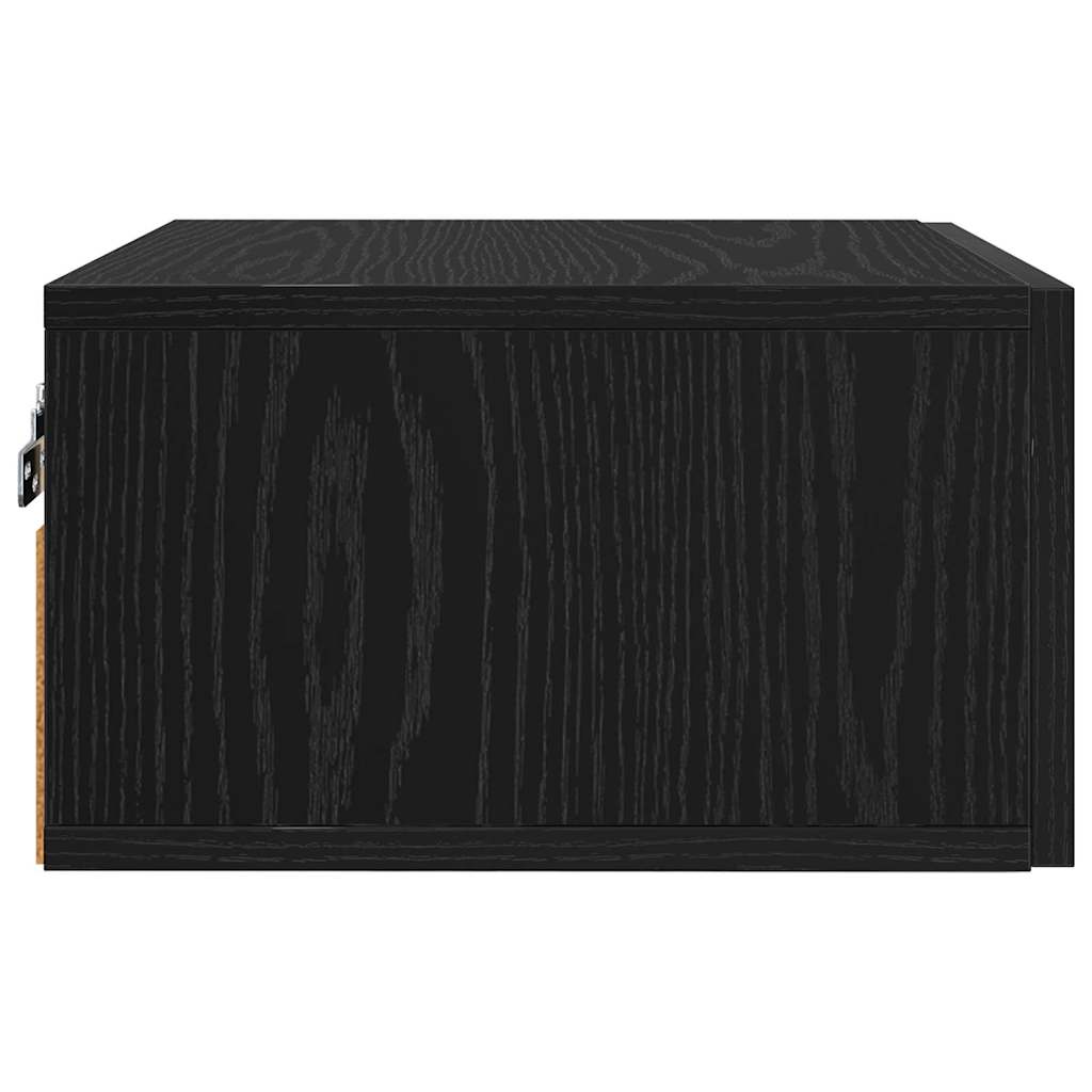 vidaXL Nachttisch 2 pcs Schwarz Eichen-Optik 35 x 35 x 20 cm