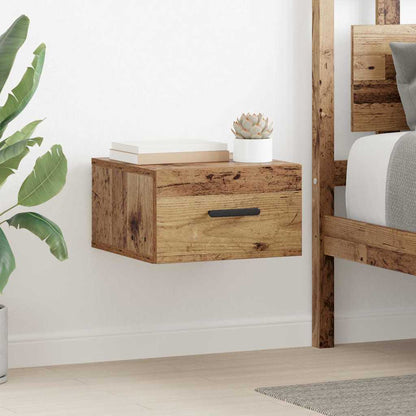 vidaXL Table de chevet murale Bois de récupération 35 x 35 x 20 cm Bois d'ingénierie