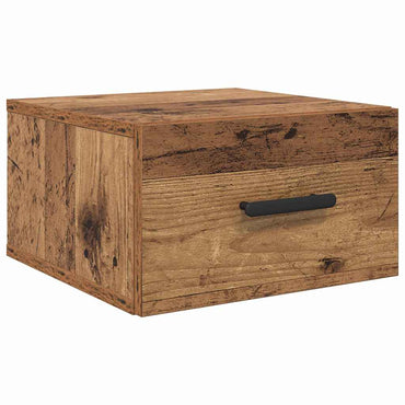 vidaXL Table de chevet murale Bois de récupération 35 x 35 x 20 cm Bois d'ingénierie