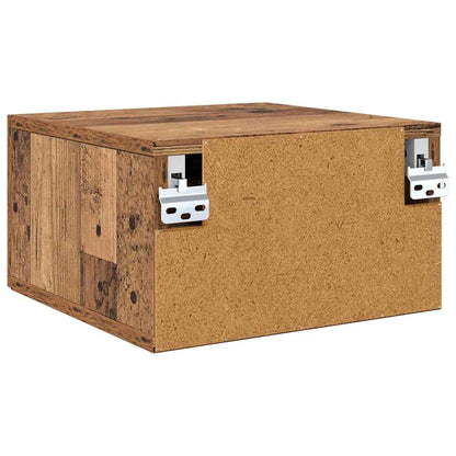 vidaXL Table de chevet murale Bois de récupération 35 x 35 x 20 cm Bois d'ingénierie