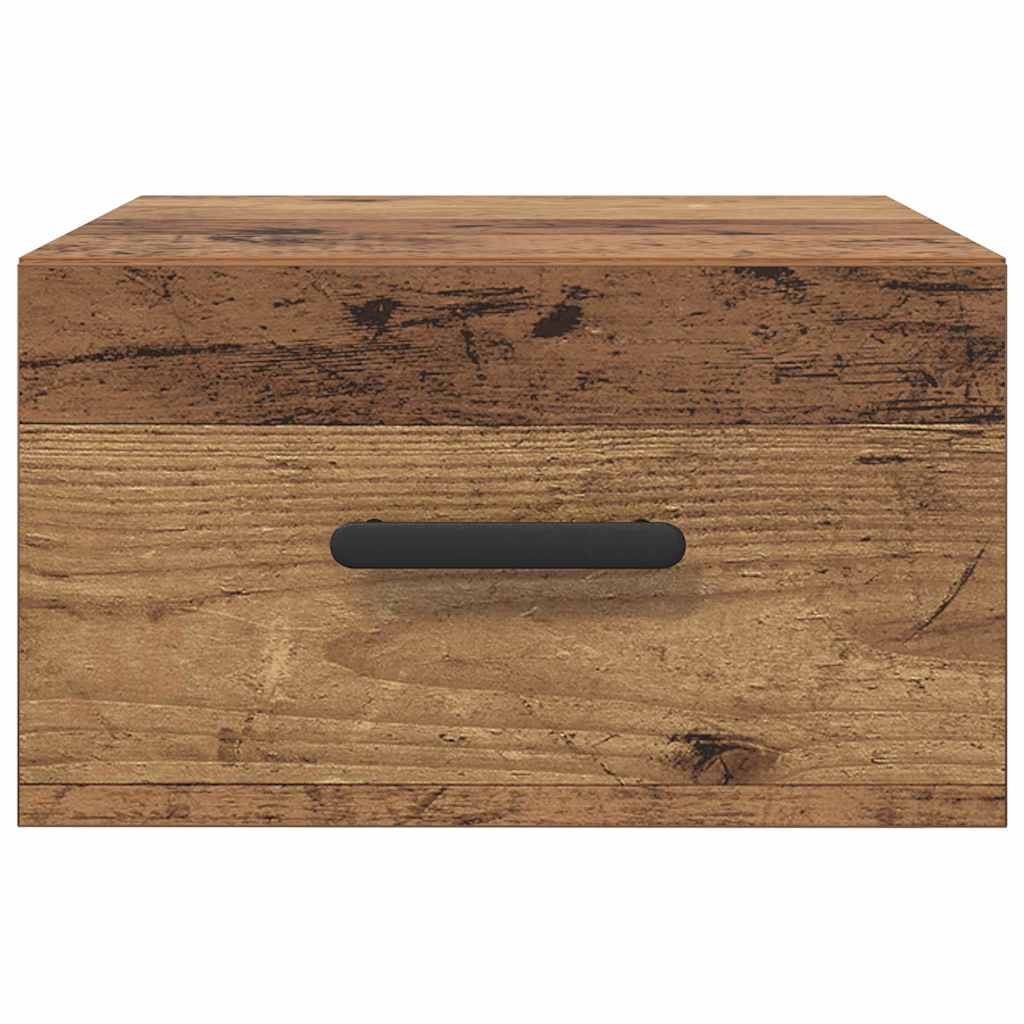 vidaXL Table de chevet murale Bois de récupération 35 x 35 x 20 cm Bois d'ingénierie