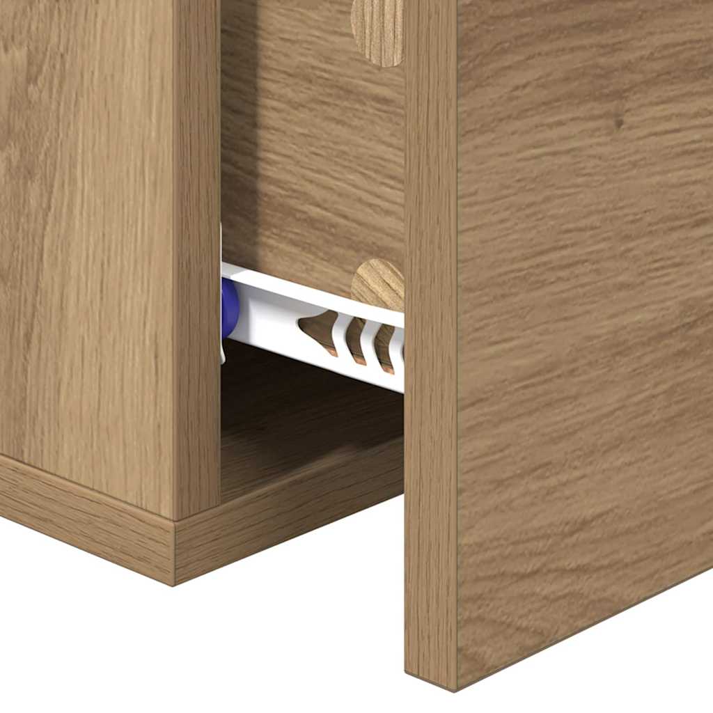 vidaXL Nachttisch Artisan-Eiche 35 x 35 x 20 cm Holzwerkstoff