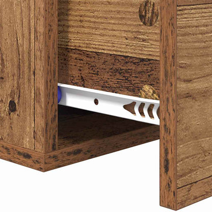 vidaXL Nachttisch Wandmontiert Altholz 35 x 35 x 20 cm Holzwerkstoff
