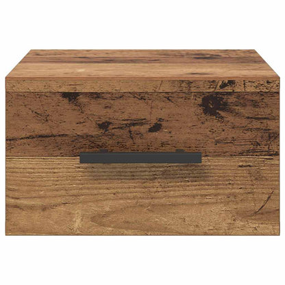vidaXL Nachttisch Wandmontiert Altholz 35 x 35 x 20 cm Holzwerkstoff