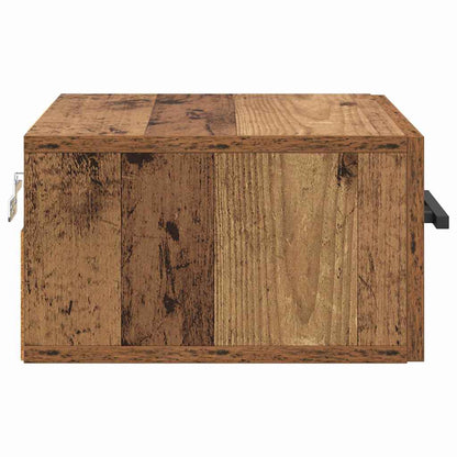 vidaXL Nachttisch Wandmontiert Altholz 35 x 35 x 20 cm Holzwerkstoff