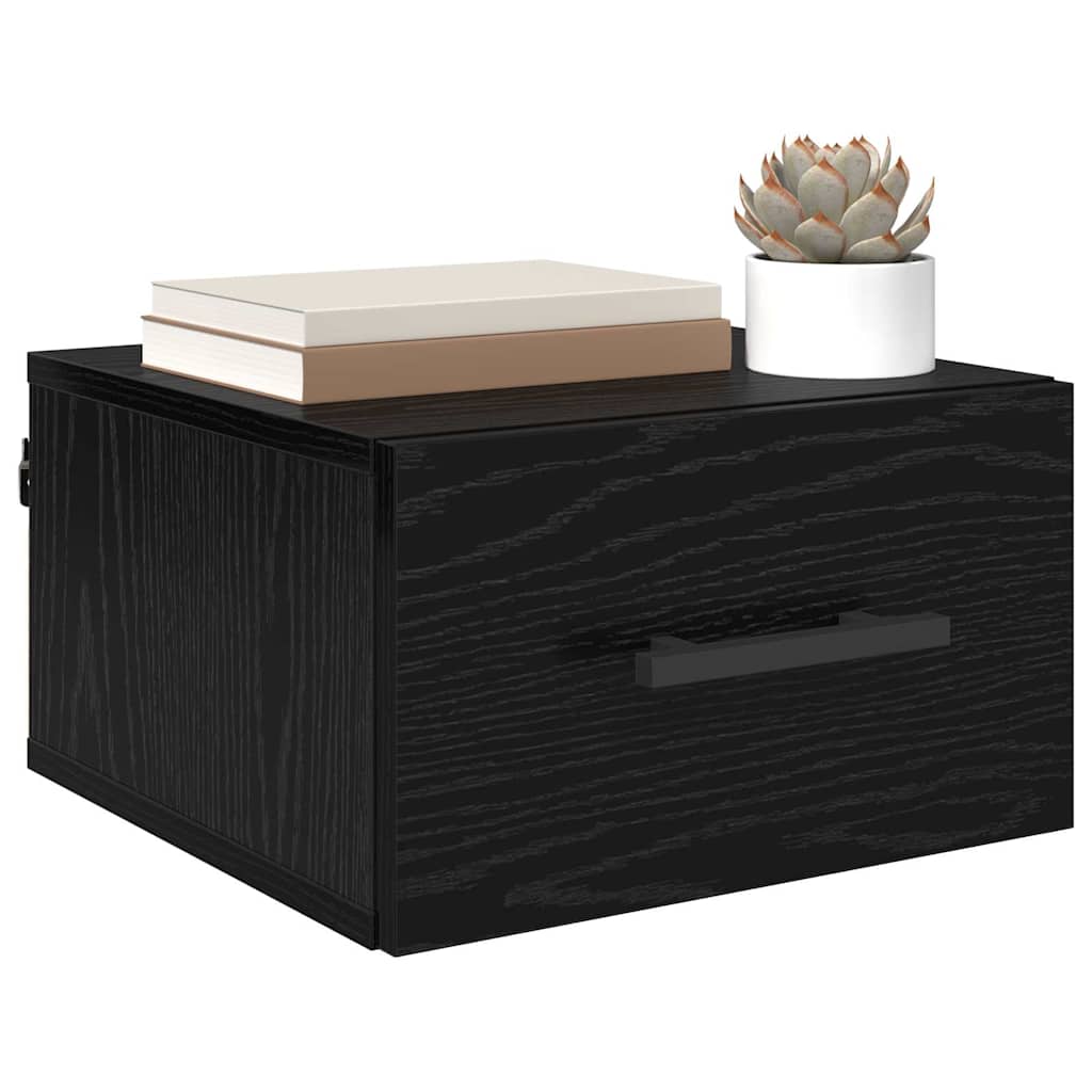 vidaXL Nachttisch Schwarz Eichen-Optik 35 x 35 x 20 cm Holzwerkstoff