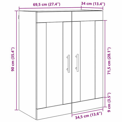 Wandschrank Altholz 69,5 x 34 x 90 cm Holzwerkstoff