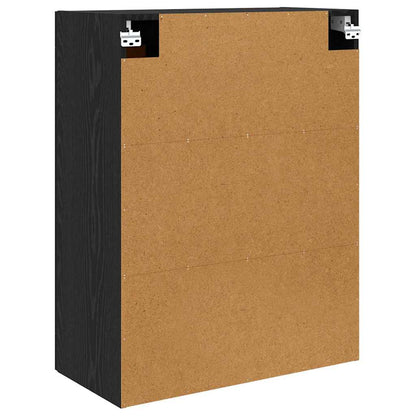 Wandschrank Schwarz Eichen-Optik 69,5 x 34 x 90 cm