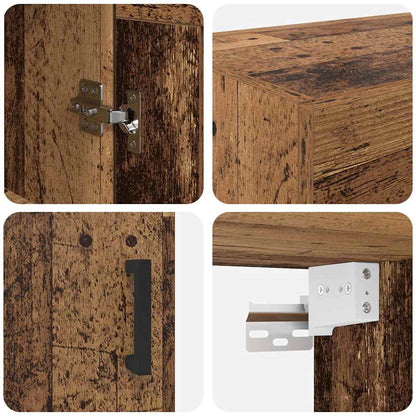 vidaXL Wandschrank Altholz 69,5 x 34 x 90 cm Holzwerkstoff
