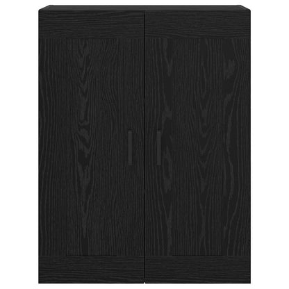 vidaXL Wandschrank Schwarz Eichen-Optik 69,5 x 34 x 90 cm