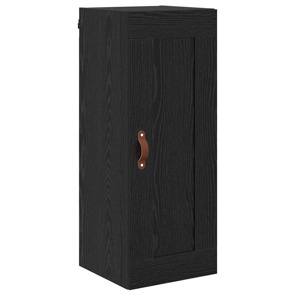 Wandschrank Schwarz Eichen-Optik 34,5 x 34 x 90 cm