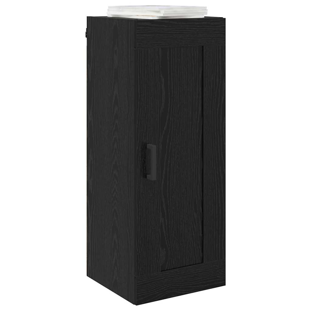 Wandschrank Schwarz Eichen-Optik 34,5 x 34 x 90 cm