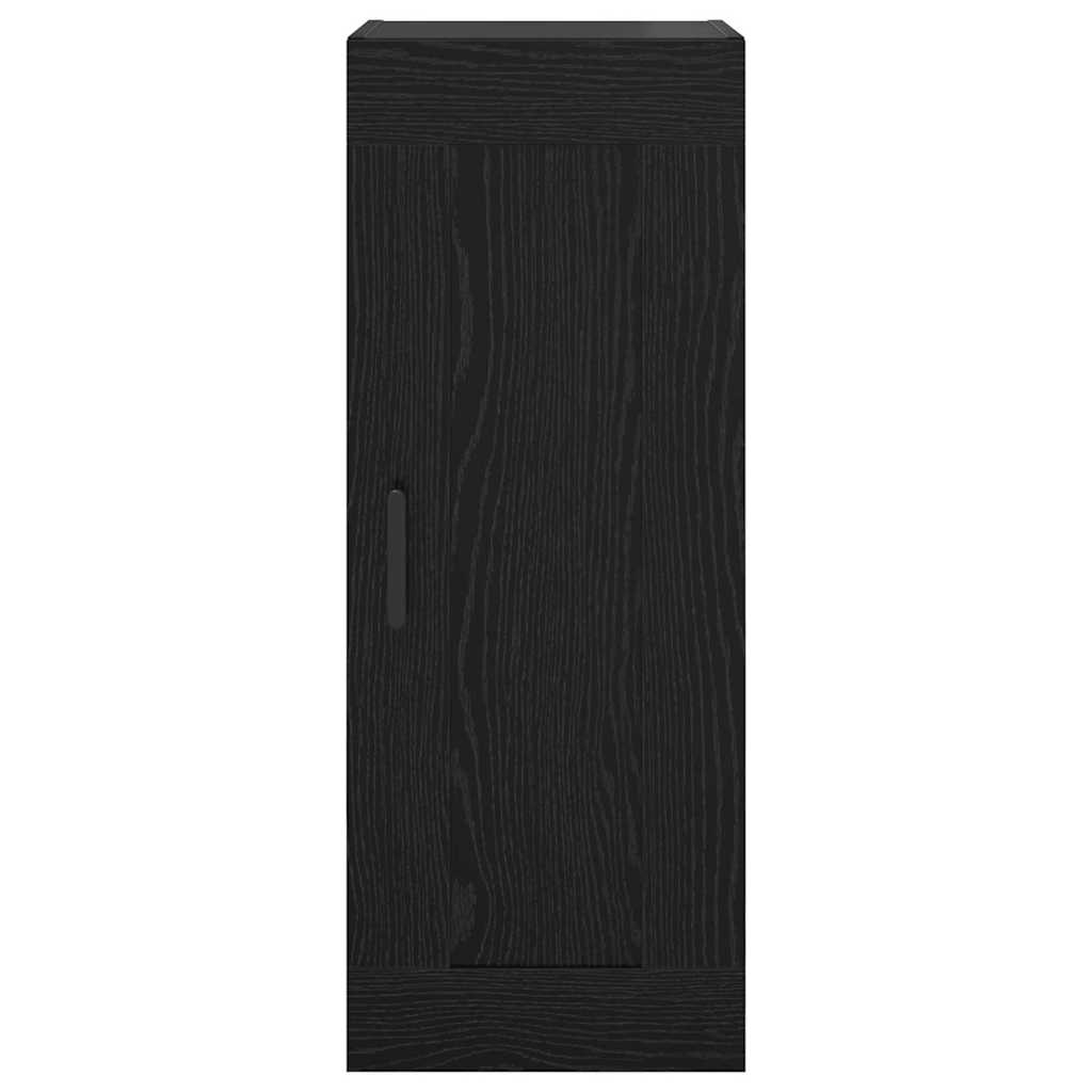 Wandschrank Schwarz Eichen-Optik 34,5 x 34 x 90 cm