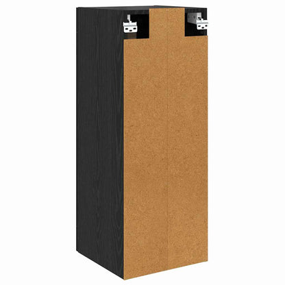 vidaXL Wandschrank Schwarz Eichen-Optik 34,5 x 34 x 90 cm