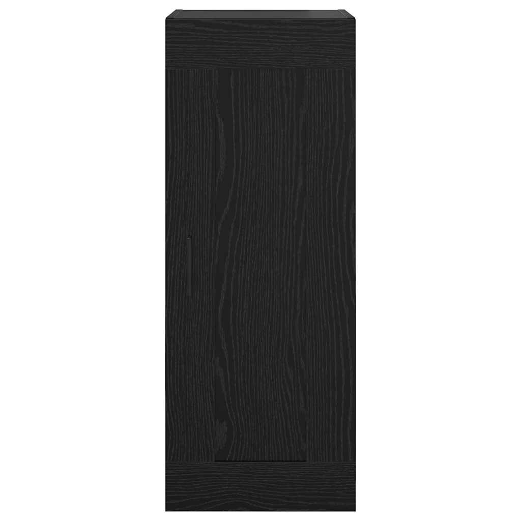 vidaXL Wandschrank Schwarz Eichen-Optik 34,5 x 34 x 90 cm