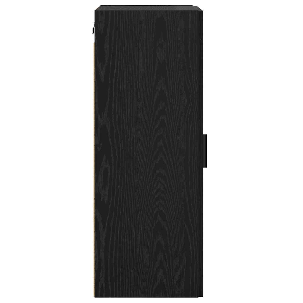 vidaXL Wandschrank Schwarz Eichen-Optik 34,5 x 34 x 90 cm