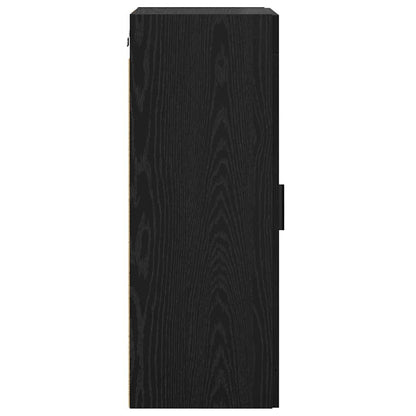 vidaXL Wandschrank Schwarz Eichen-Optik 34,5 x 34 x 90 cm