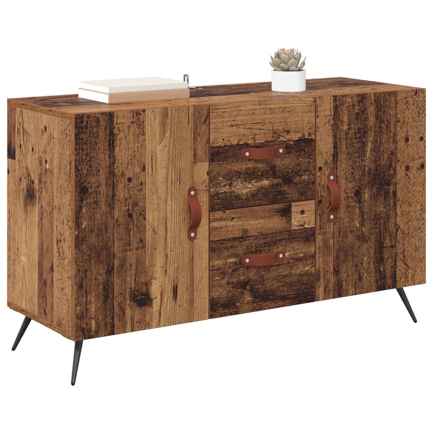 vidaXL Sideboard mit Schubladen Altholz 100 x 36 x 60 cm Holzwerkstoff