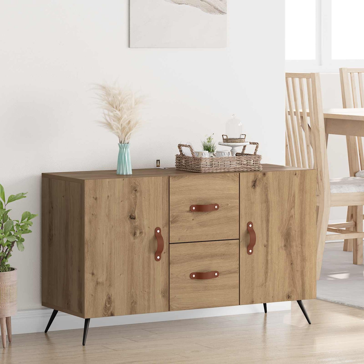 vidaXL Sideboard Artisan-Eiche 100 x 36 x 60 cm Holzwerkstoff