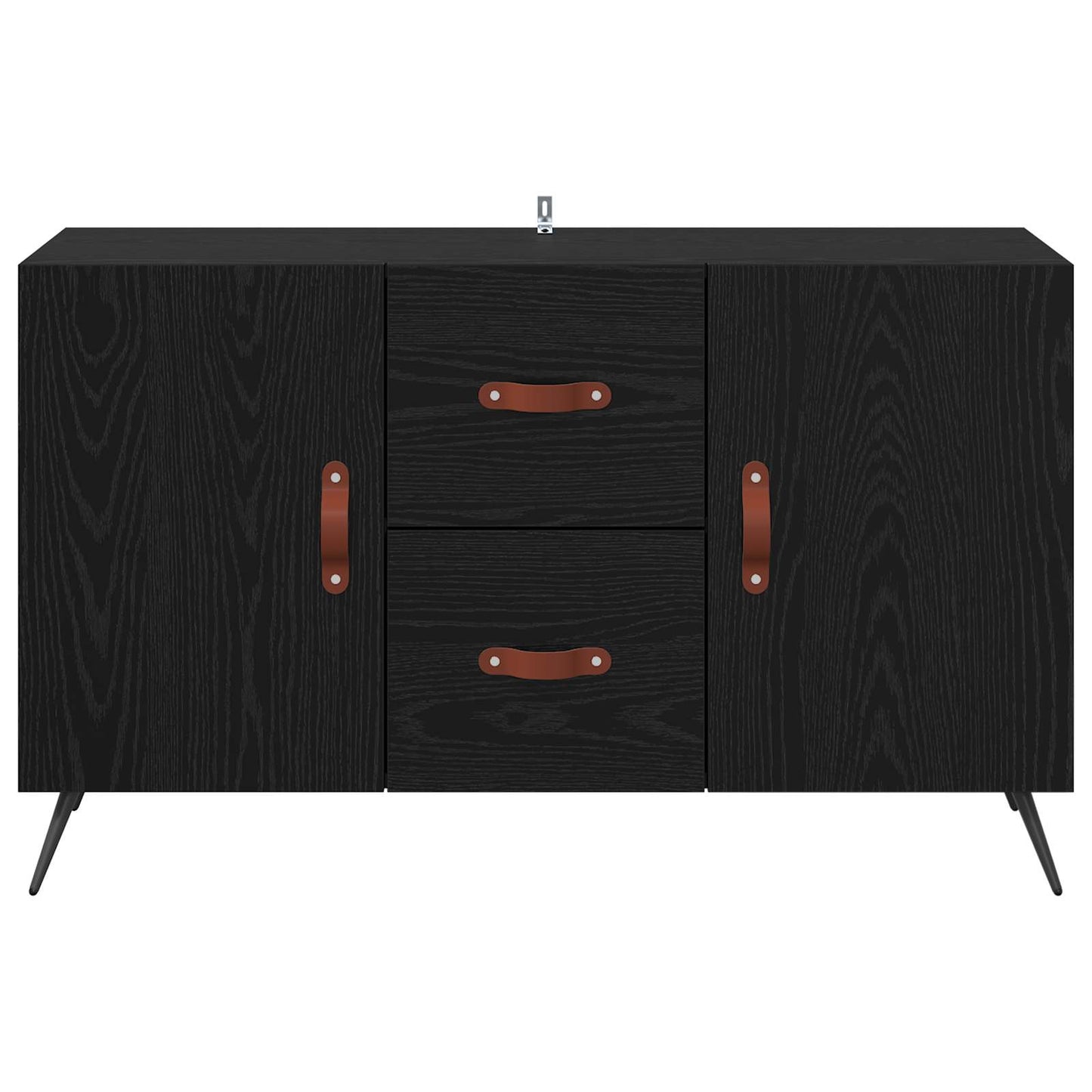 vidaXL Sideboard Schwarz Eichen-Optik 100 x 36 x 60 cm Holzwerkstoff