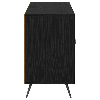 vidaXL Sideboard Schwarz Eichen-Optik 100 x 36 x 60 cm Holzwerkstoff