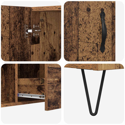 vidaXL Sideboard mit Schubladen Altholz 100 x 36 x 60 cm Holzwerkstoff