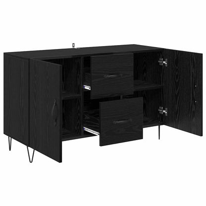 Sideboard Schwarz Eichen-Optik 100 x 36 x 60 cm Holzwerkstoff