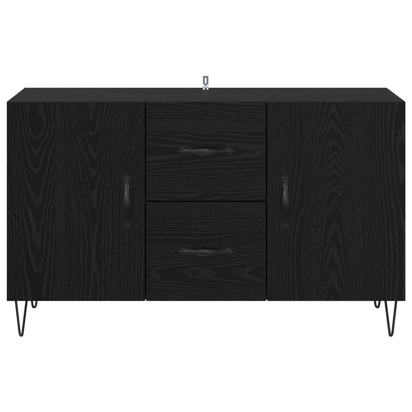 vidaXL Sideboard Schwarz Eichen-Optik 100 x 36 x 60 cm Holzwerkstoff