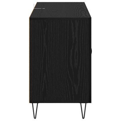 vidaXL Sideboard Schwarz Eichen-Optik 100 x 36 x 60 cm Holzwerkstoff