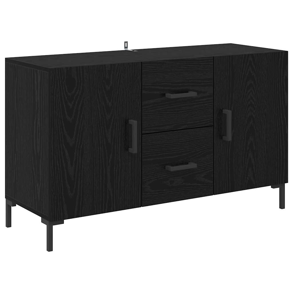 Sideboard Schwarz Eichen-Optik 100 x 36 x 60 cm Holzwerkstoff