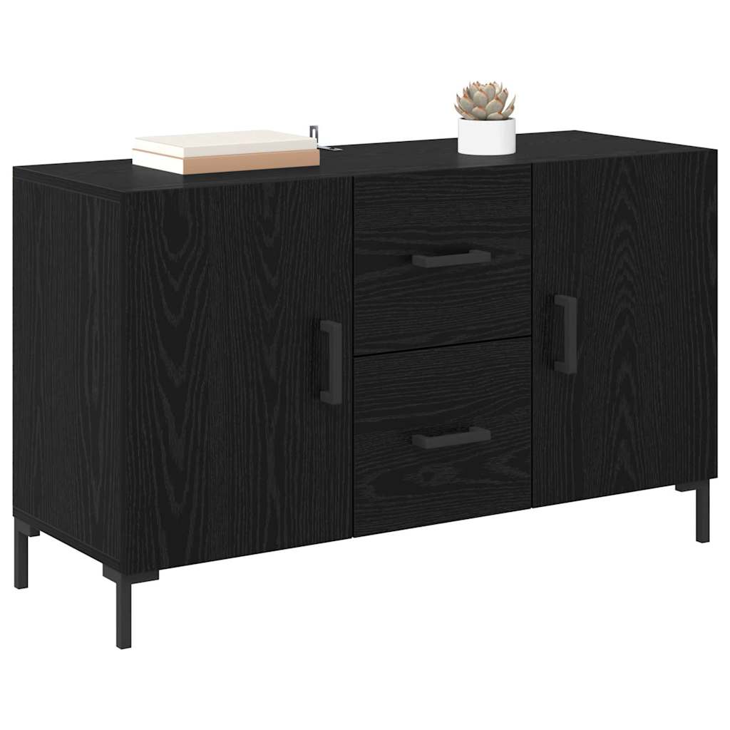 Sideboard Schwarz Eichen-Optik 100 x 36 x 60 cm Holzwerkstoff