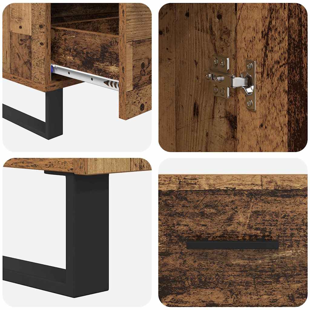 Highboard Altholz 69,5 x 30 x 115 cm Holzwerkstoff