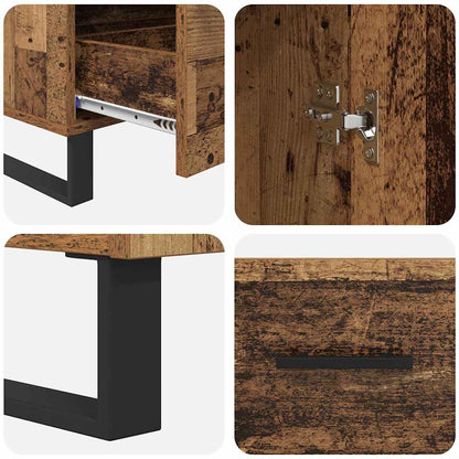 Highboard Altholz 69,5 x 30 x 115 cm Holzwerkstoff