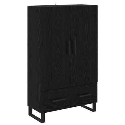 Highboard Schwarz Eichen-Optik 69,5 x 30 x 115 cm Holzwerkstoff