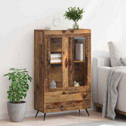 Highboard Altholz 69,5 x 31 x 115 cm Engineered Wood und Glas