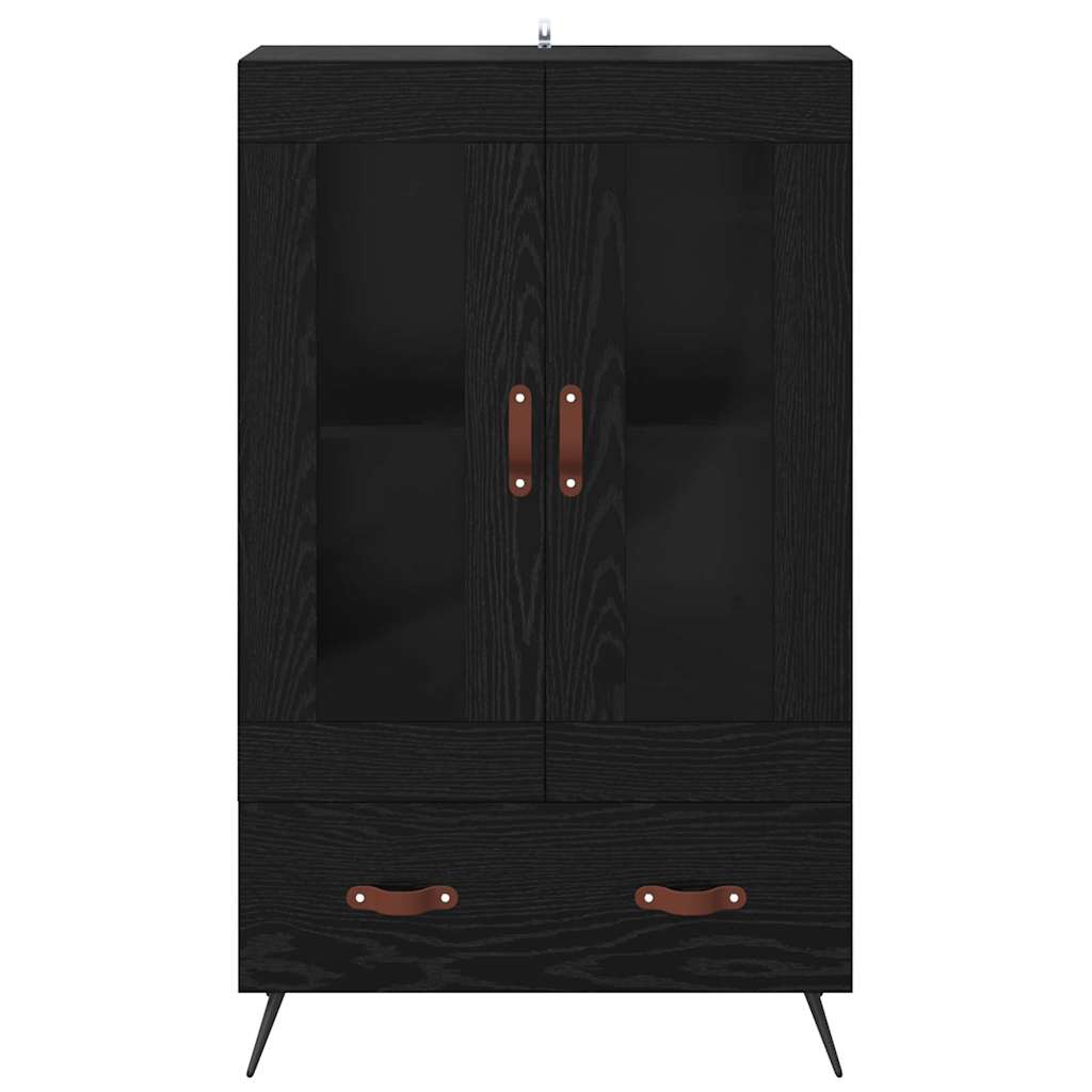 Highboard Schwarz Eichen-Optik 69,5 x 31 x 115 cm