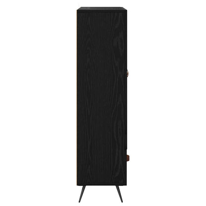 Highboard Schwarz Eichen-Optik 69,5 x 31 x 115 cm