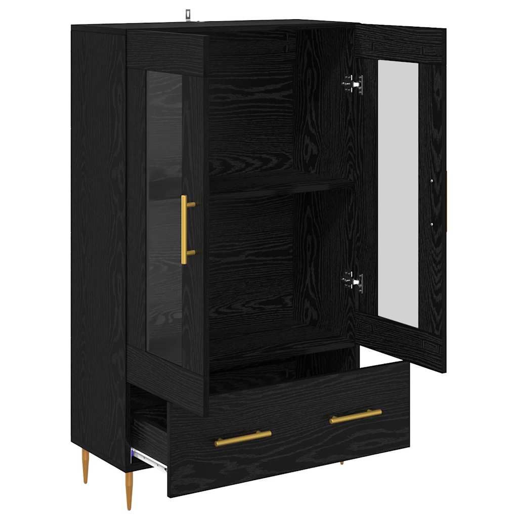vidaXL Highboard Schwarz Eichen-Optik 69,5 x 31 x 115 cm
