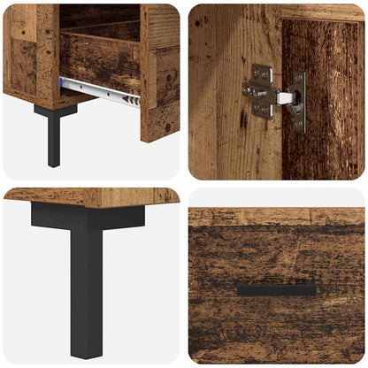 vidaXL Highboard Altholz 69,5 x 31 x 115 cm Holzwerkstoff