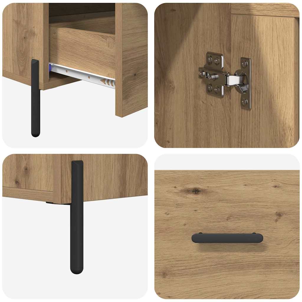 vidaXL Highboard Corona Artisan-Eiche 69,5 x 31 x 115 cm Holzwerkstoff