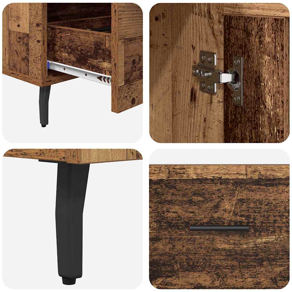 Highboard Altholz 69,5 x 31 x 115 cm Holzwerkstoff